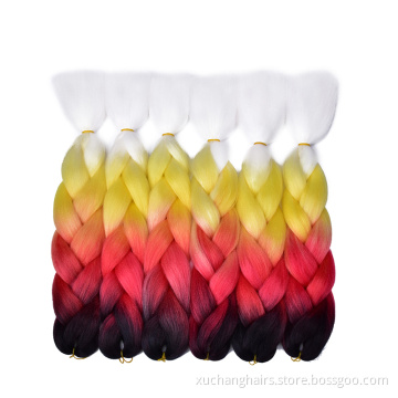 Wholesale colorful cheap jumbo Hair Synthetic Braid Hair Extensions